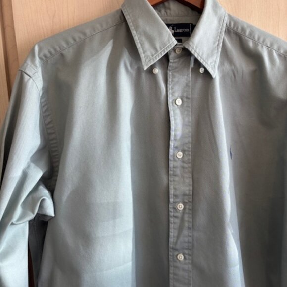 Vintage Ralph Lauren "Blaire" Shirt Long Sleeve Button Up 90s Green Mint Medium - Picture 2 of 6